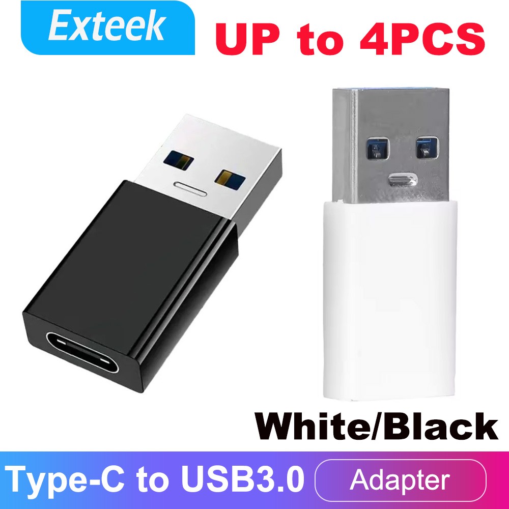 USB-C Type-C Female To USB-A 3.0 Male Adapter Data Transfer Port Black 1pcs