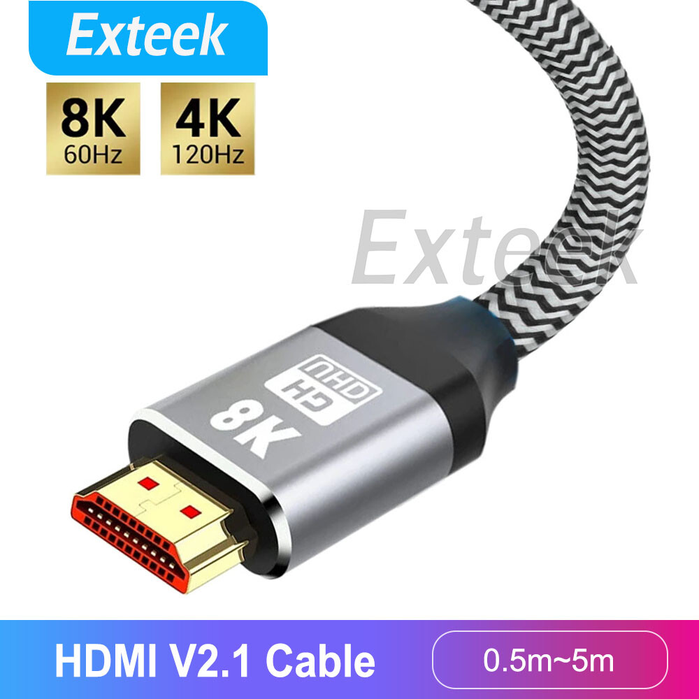 HDMI 2.1 8K 60Hz 48Gbps Ultra HD Copper Cable Gold Plated 50 cm 4K 120Hz PS5