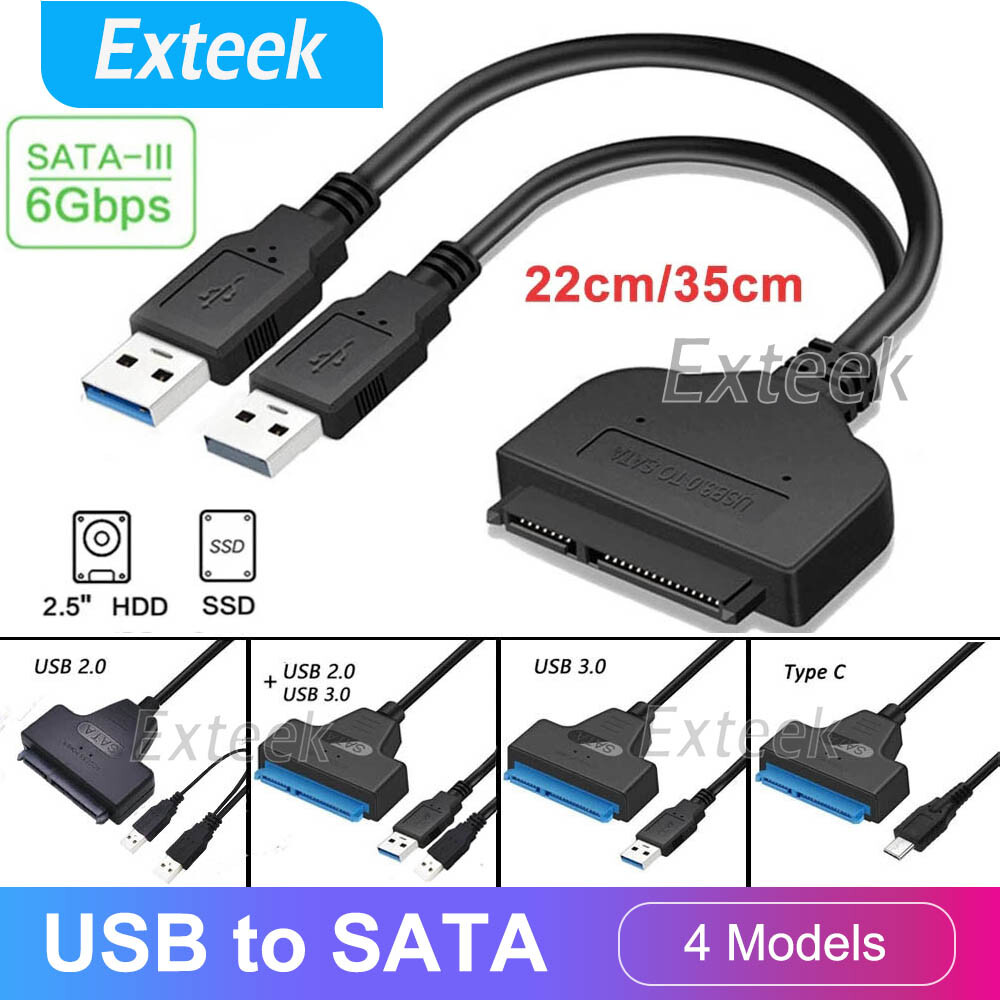 USB 3.0 SATA Adapter Cable 2.5 Hard Drive SSD HDD USB 2.0 Portable 5Gbps