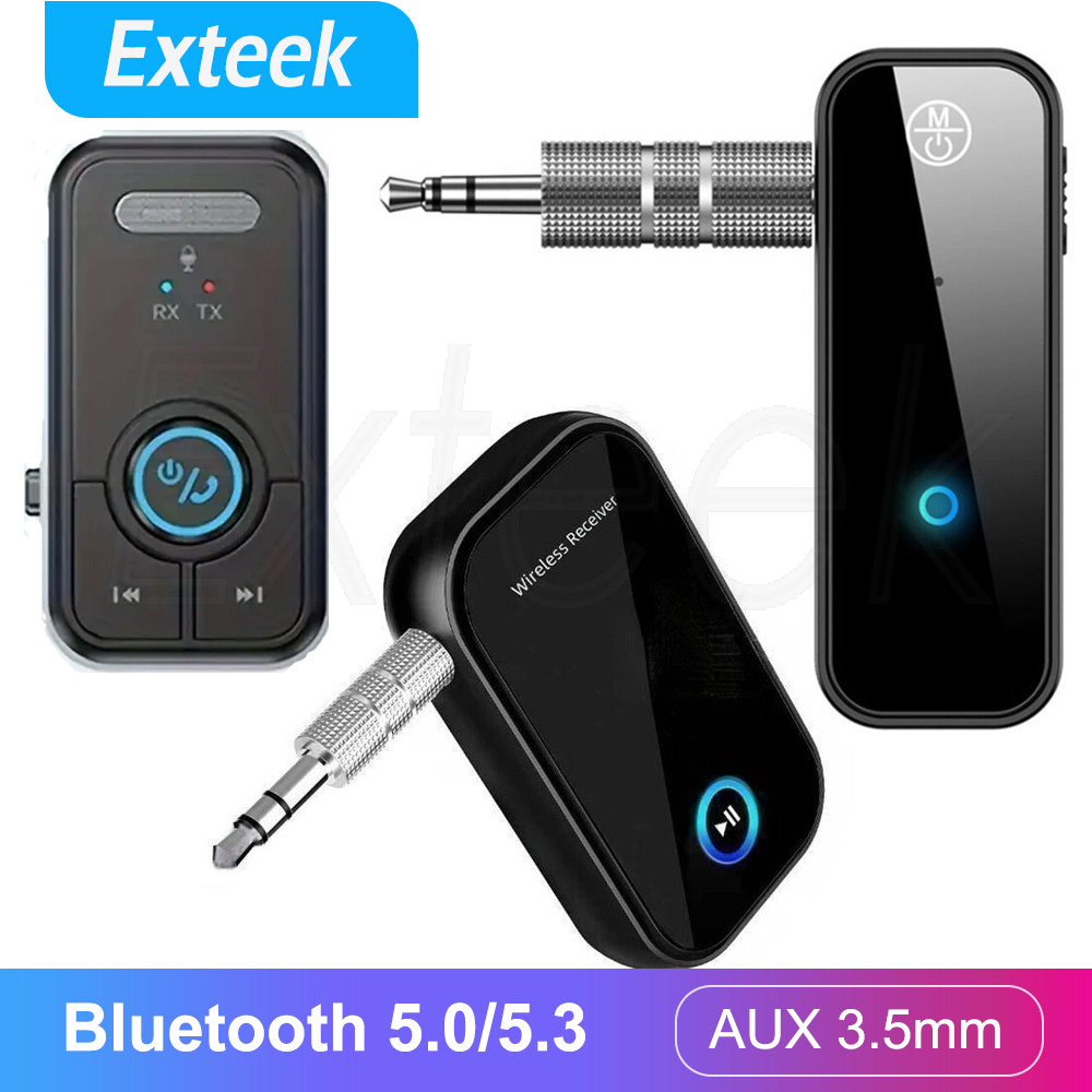 Bluetooth 5.3 Transmitter Receiver Audio Adapter AUX 3.5mm CAR PC Speaker Black