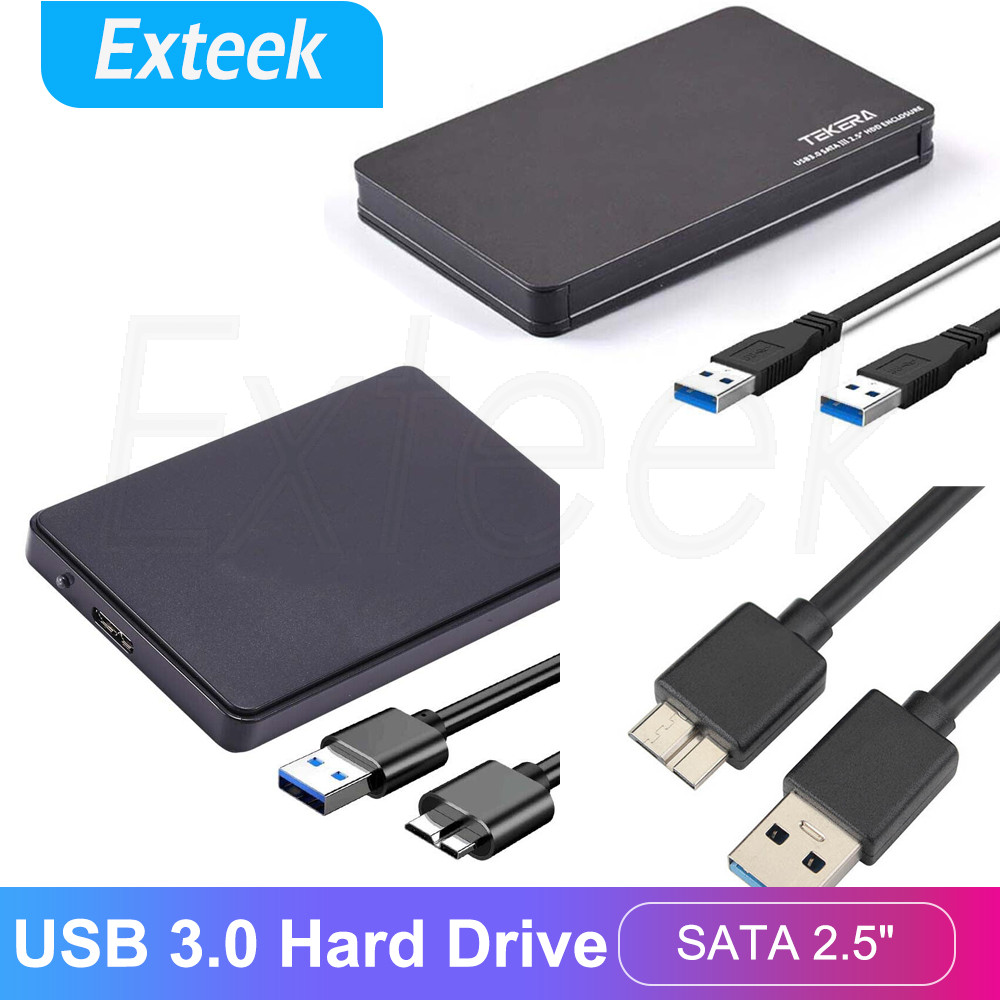 2.5 SATA HDD SSD External Enclosure USB 3.0 Black Alloy Case UASP Plug Play