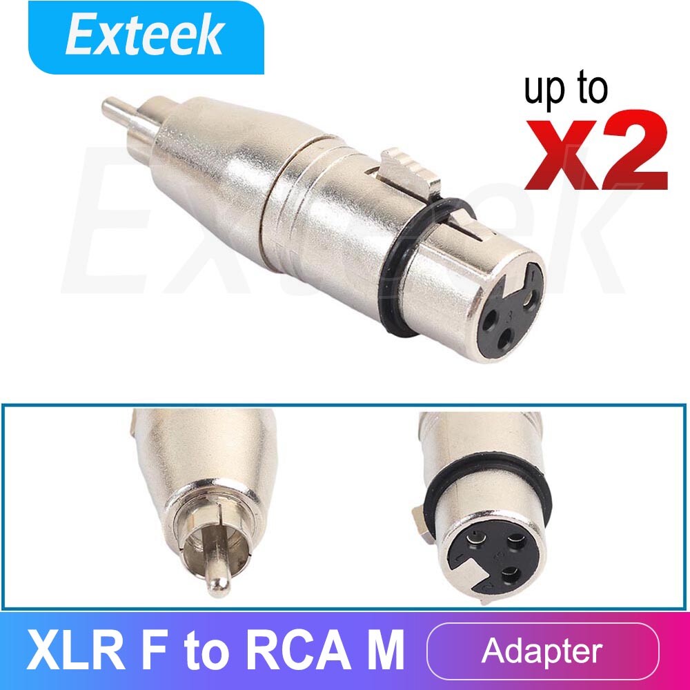 XLR Female to MONO RCA Male Audio Adapter Gold Plated Built in Lock Alloy 1 Pcs