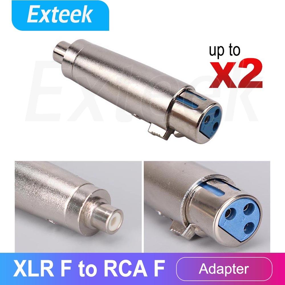 3 pin XLR FEMALE to MONO RCA FEMALE MICROPHONE Audio Adapter/Converter connector