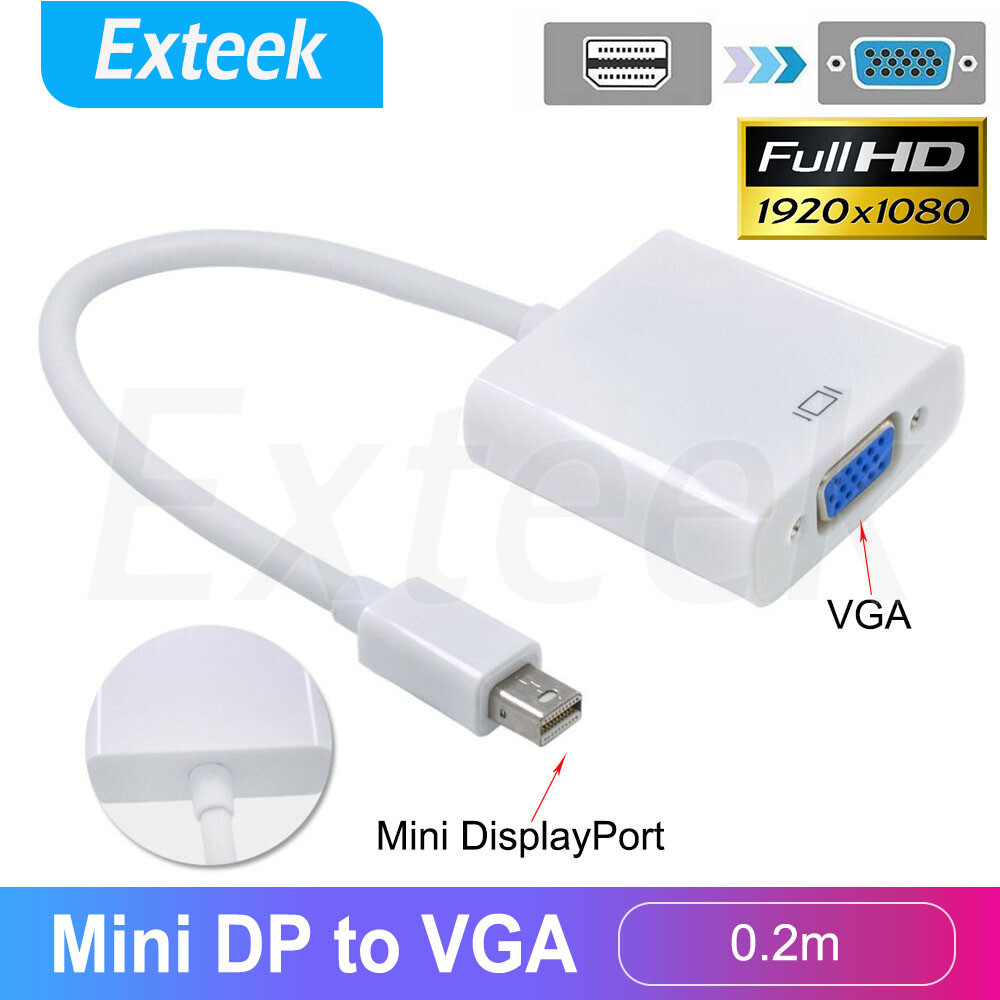 Mini DisplayPort to VGA Adapter 20cm White Apple Macbook Air Pro Thunderbolt