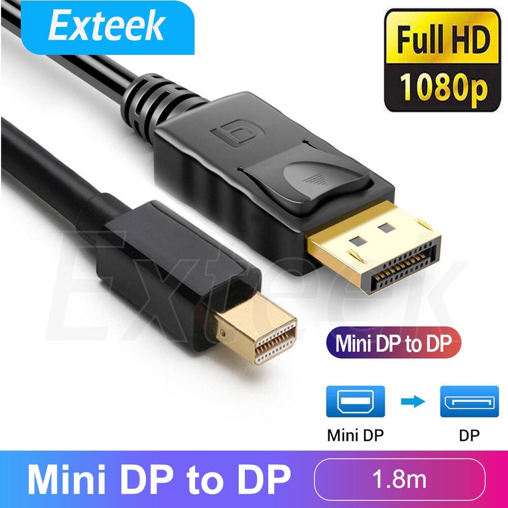 Mini DisplayPort to DisplayPort Cable 6FT 1.8M Male Gold Plated MacBook Pro Air