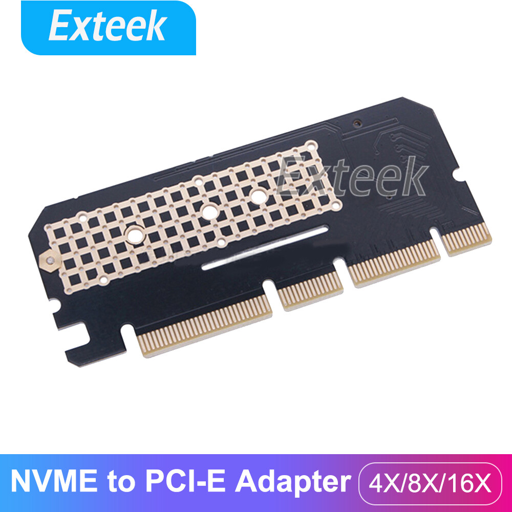 M.2 NVME SSD M-Key PCIe 3.0 x4 x8 x16 Adapter Card Gold Plated Black Universal