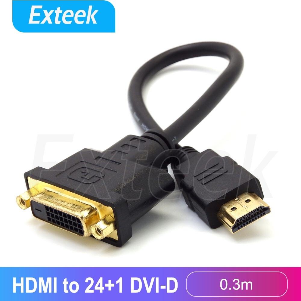 HDMI Male to DVI-D Dual Link Female Adapter Cable 30cm 1080p HD TV PC Monitor