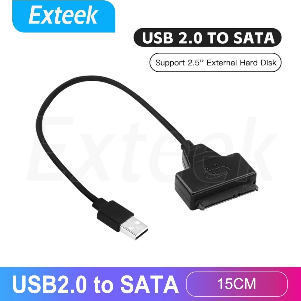SATA to USB 2.0 Adapter Cable 15cm for 2.5 Hard Drive SSD Laptop Data Recovery