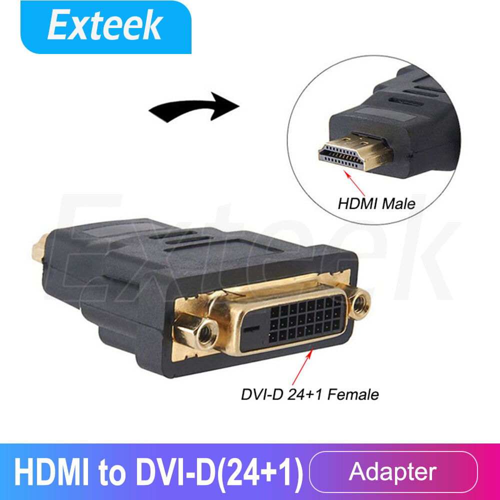 24 1 DVI-D Female To HDMI Male Gold Plated Molded Plug Adapter for HDTV