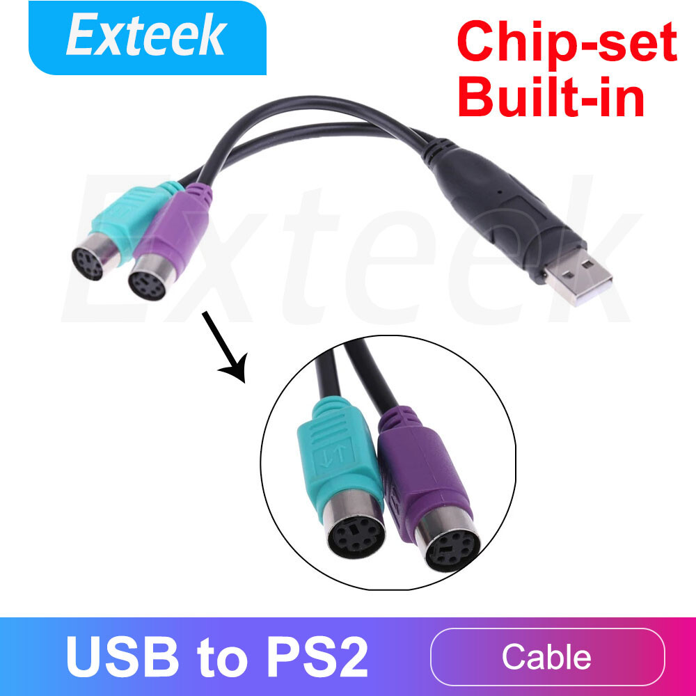 USB Male to PS/2 Female Active Converter Cable 15cm Barcode scanner KVM Switch