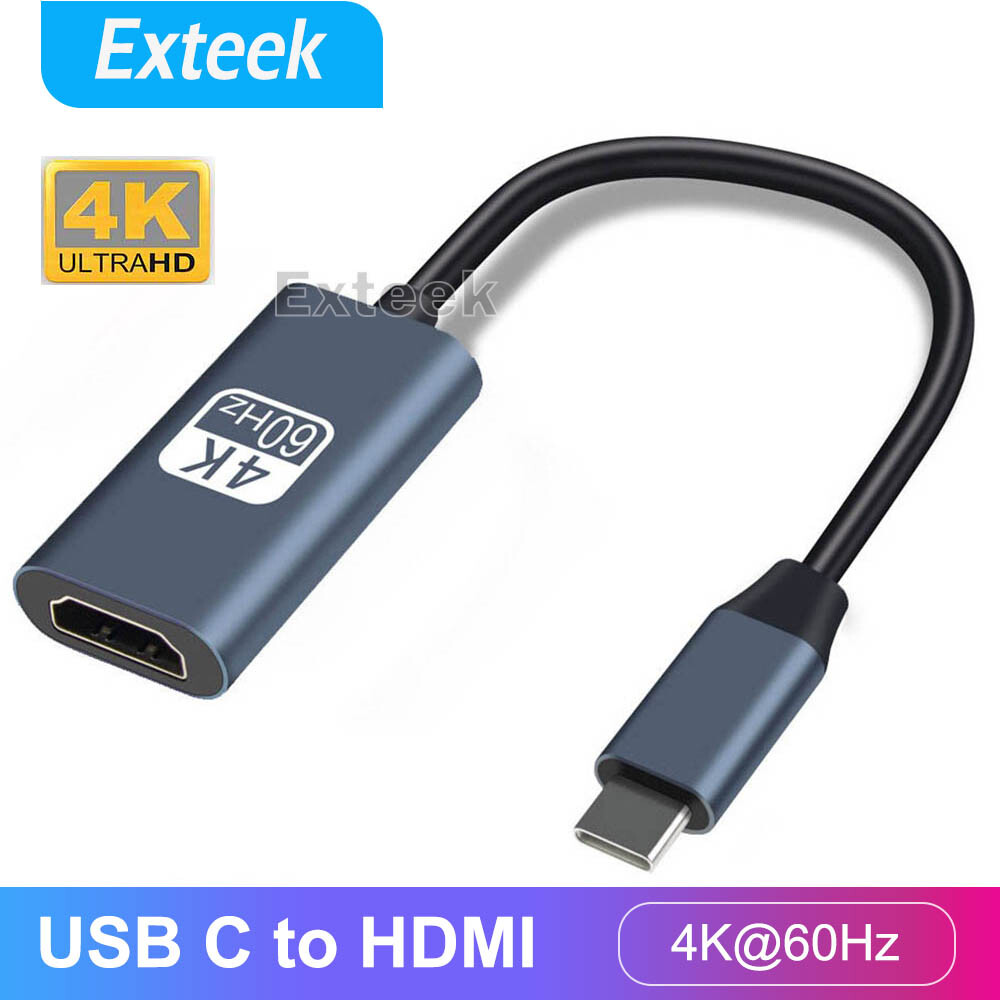 TekEra USB-C to HDMI 2.0 4K 60Hz Adapter USB 3.1 Cable 13cm Grey Universal