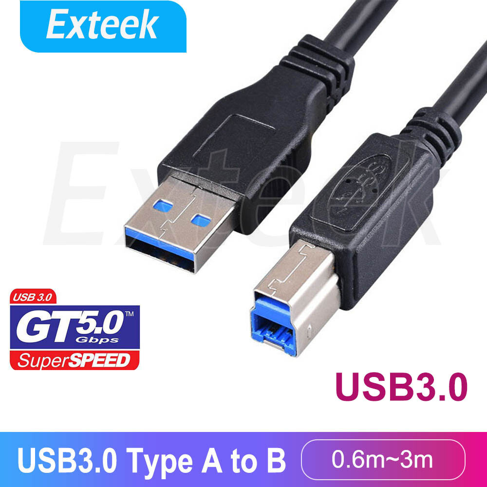 USB 3.0 Type Male to Male Printer Cable 60 cm Black HP Canon Dell Brother Epson