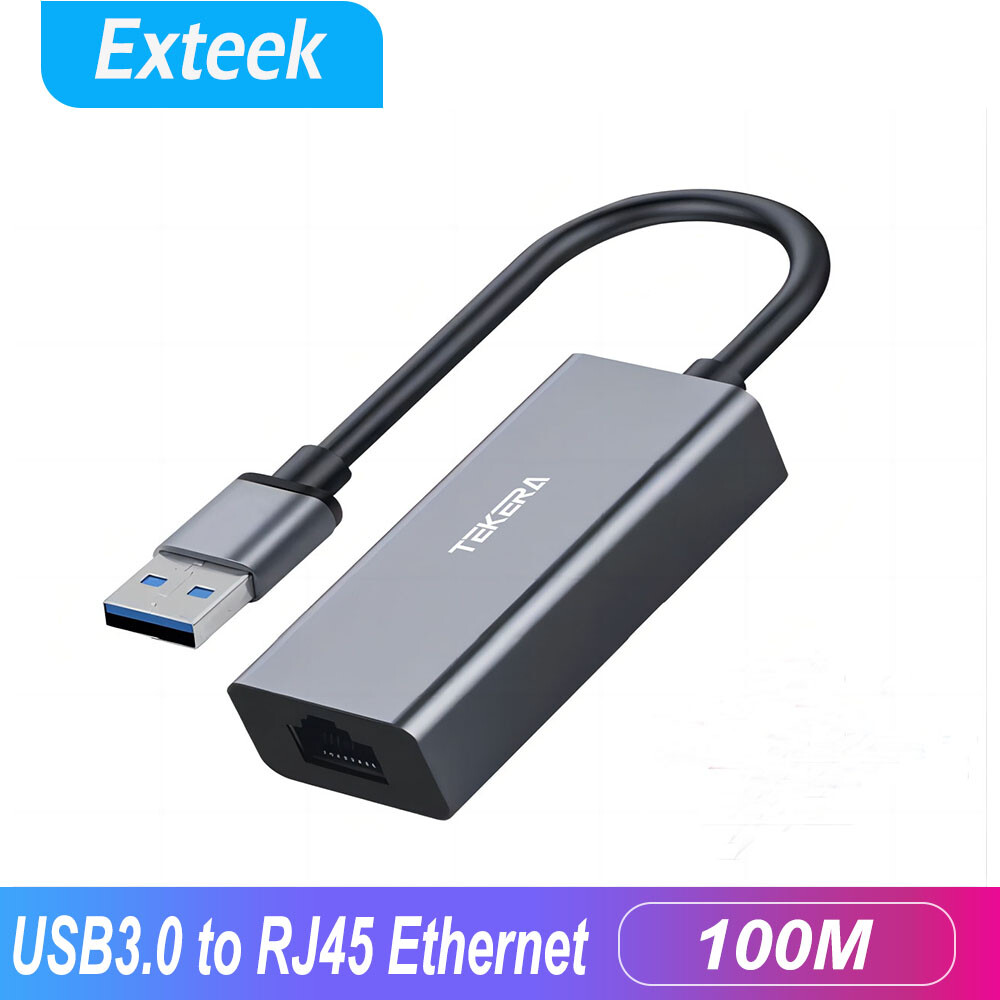 USB2.0 to Ethernet RJ45 Adapter 10/100Mbps USB-A Cable for Mac PC laptop Blue