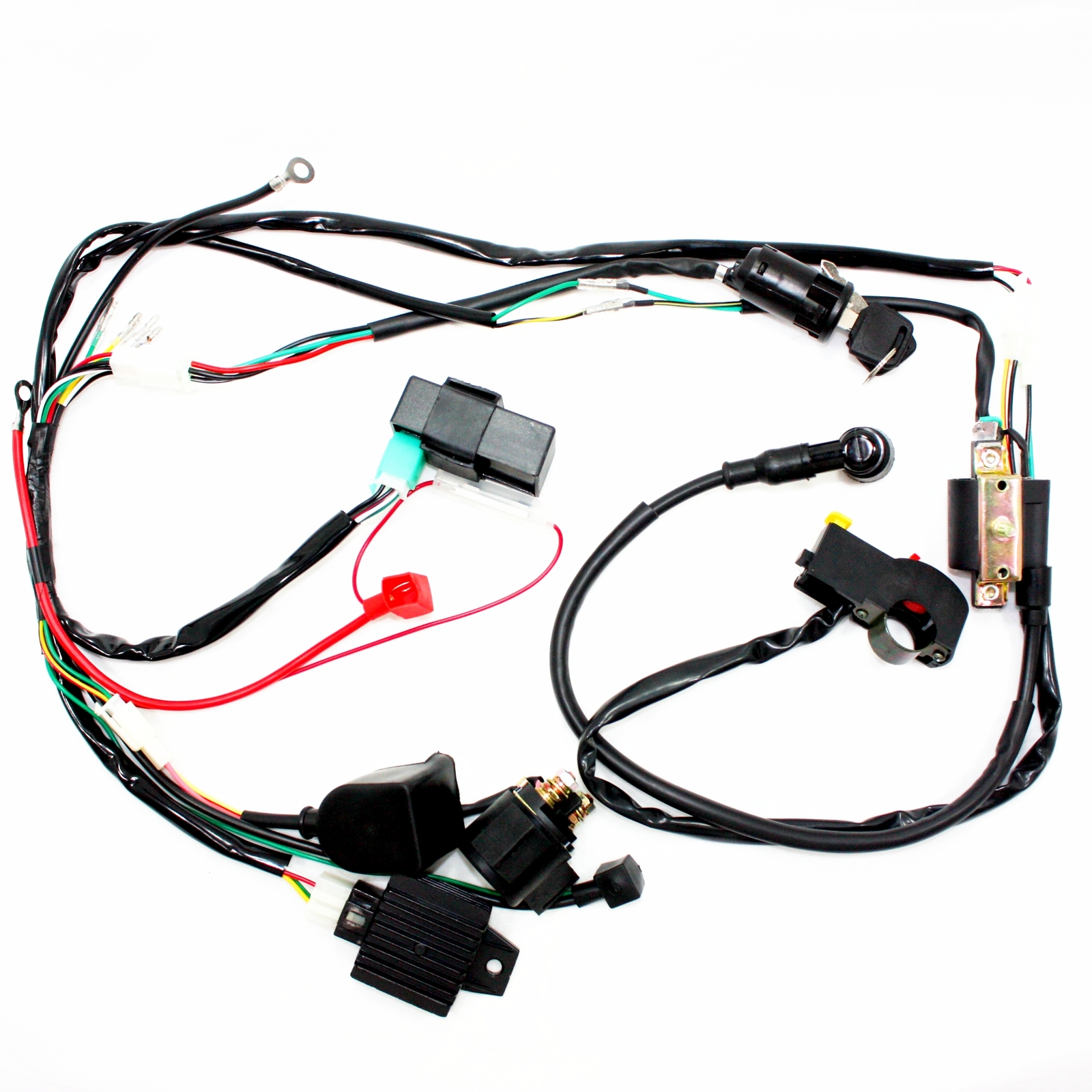 BLYGO Electric Start Wiring Harness Loom Kit S016D__S1B 110 125cc Quad ATV Buggy
