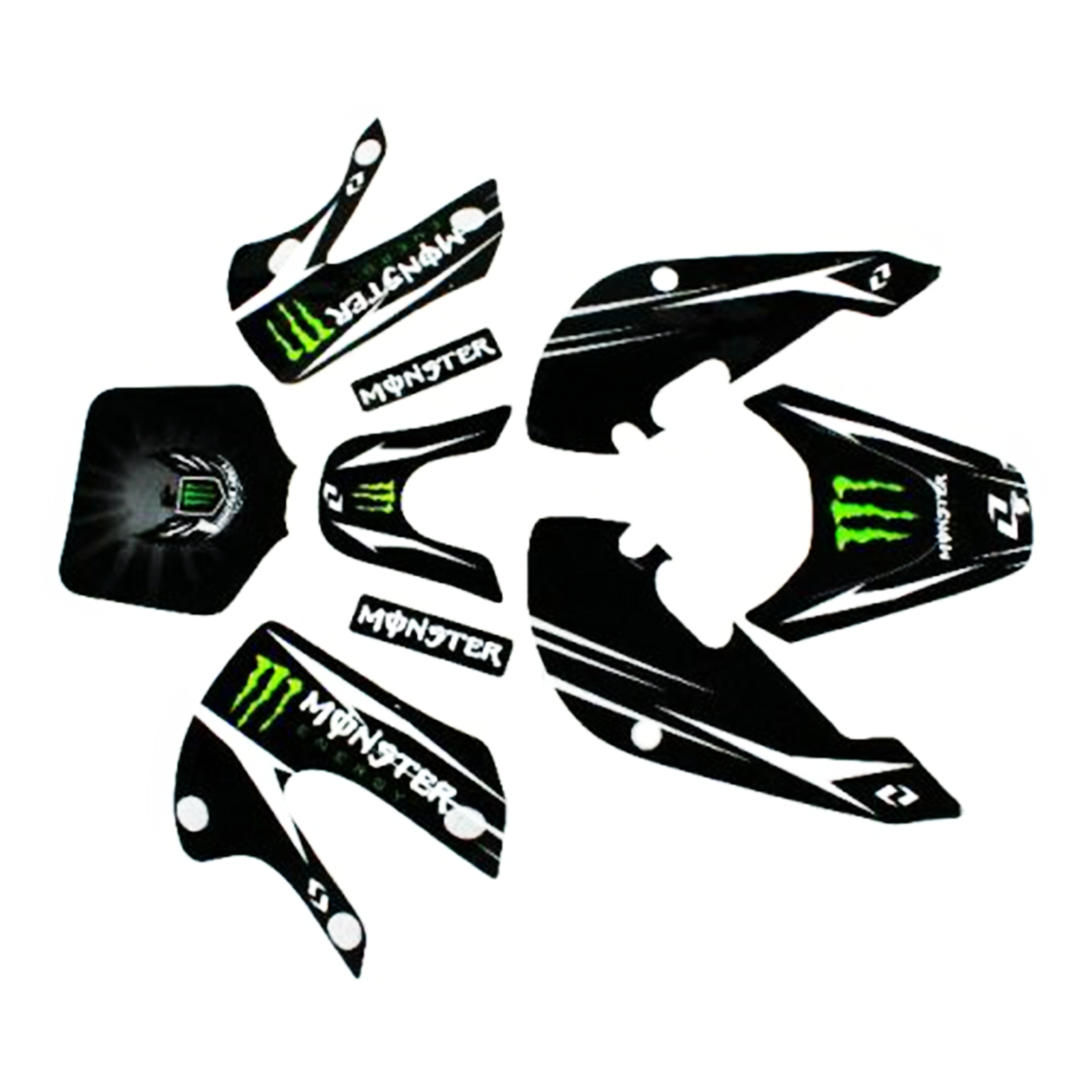 BLYGO MONSTER KLX110 Style Decal Stickers Kit S086 Fairing PIT PRO Dirt Bike