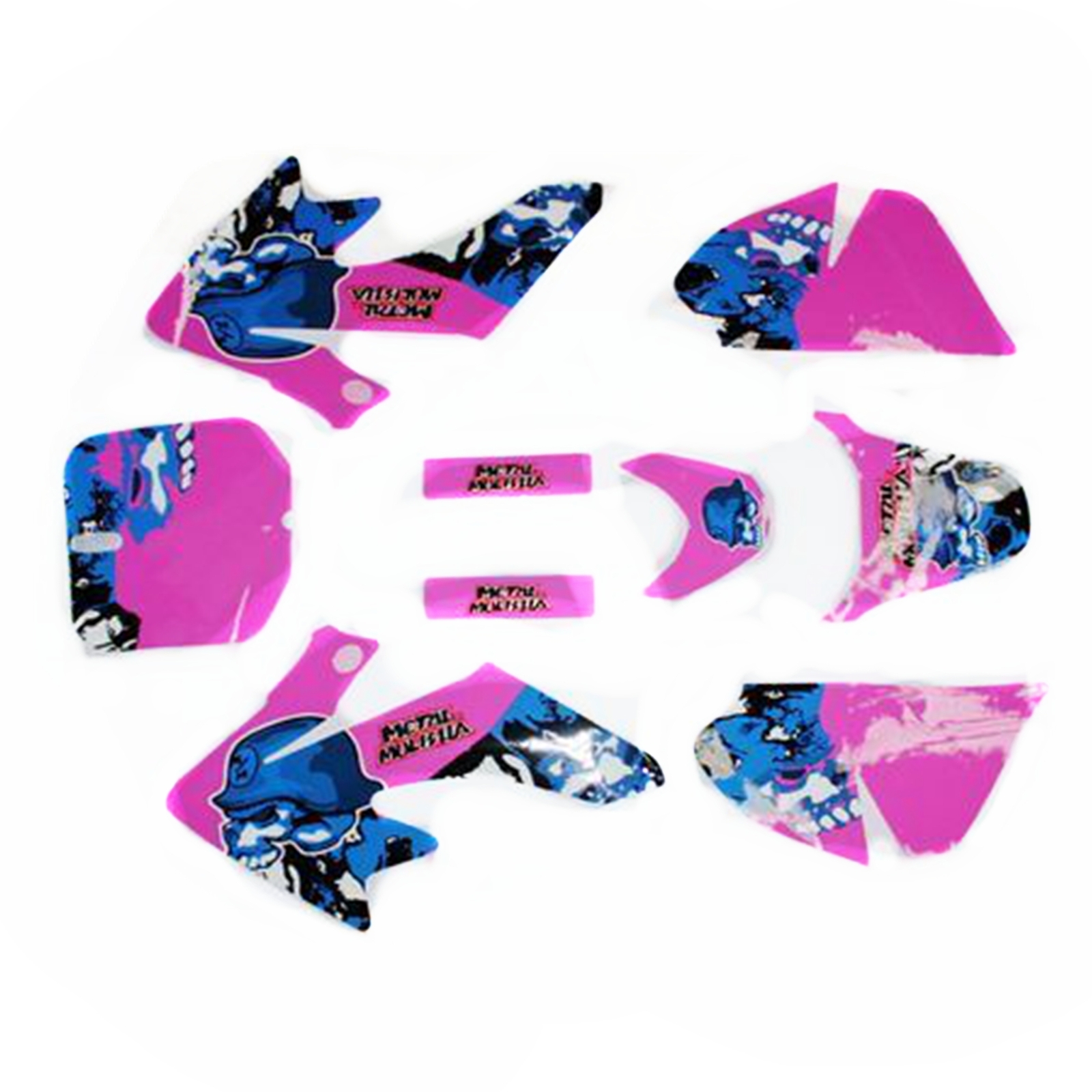BLYGO Pink Metal Mulisha Decal/Sticker Kit S079 CRF50 PIT Dirt Bike Fairing