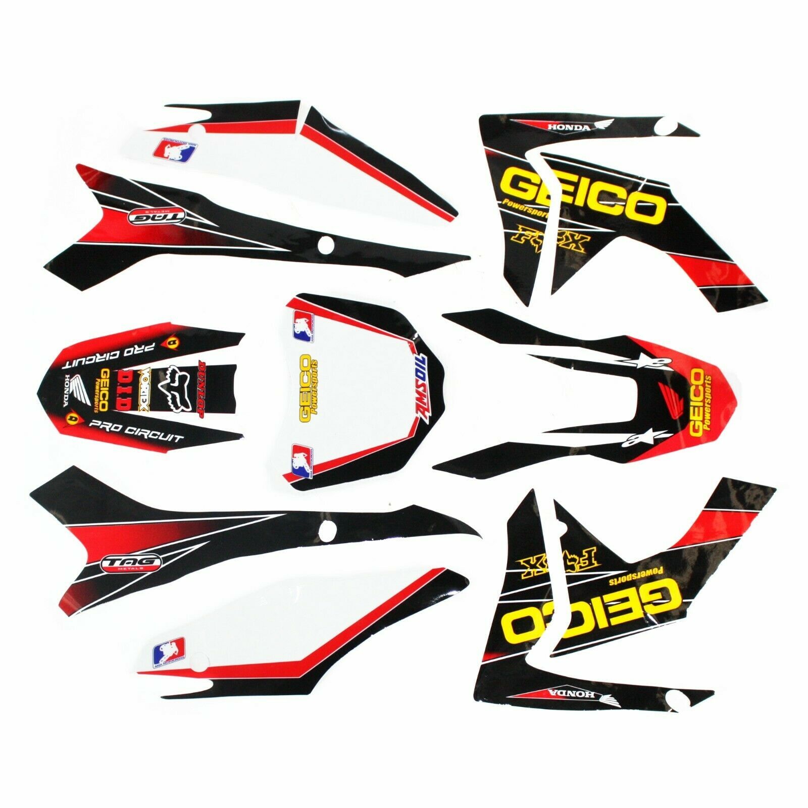 BLYGO 3M GEICO Graphics Decal Kit B113 CRF110 CRF 110 Fairing PIT PRO Dirt Bike