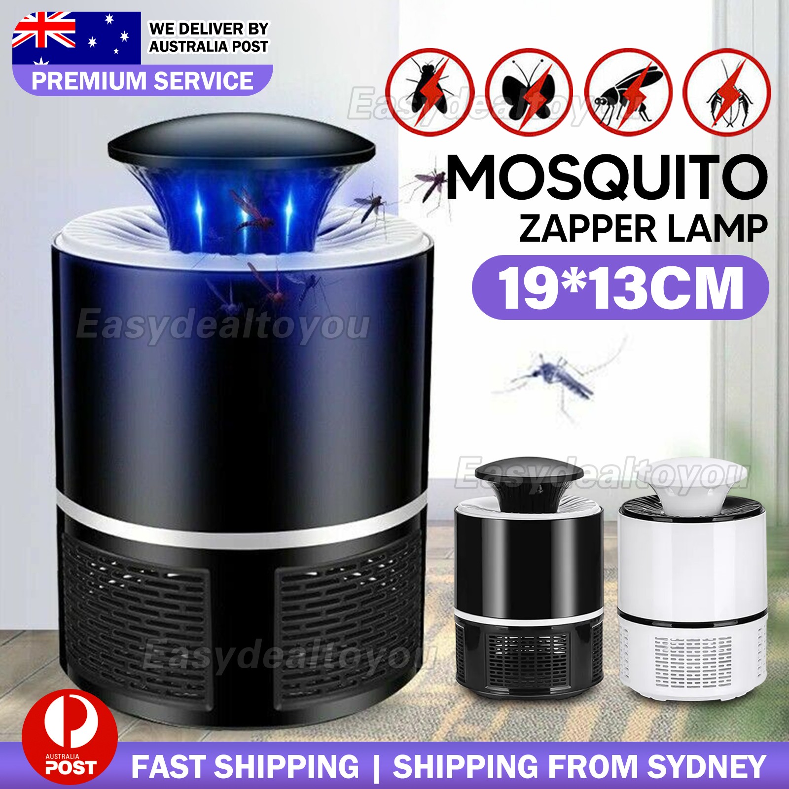 USB Mosquito Insect Killer Lamp LED Light Fly Bug Zapper Indoor & Outdoor 5W