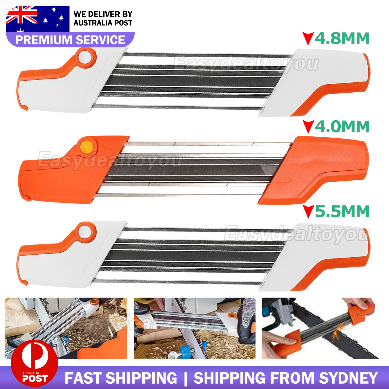 2 IN 1 Chainsaw File Chain Sharpener 4.0-5.5mm Carbon Steel Stihl.325 CHAIN