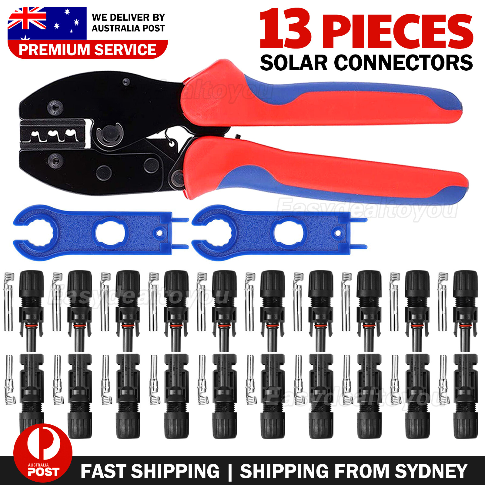 VOVOWOO Solar Crimper Pliers 1000V DC Wire Connectors Spanners Tool steel 2.5mm