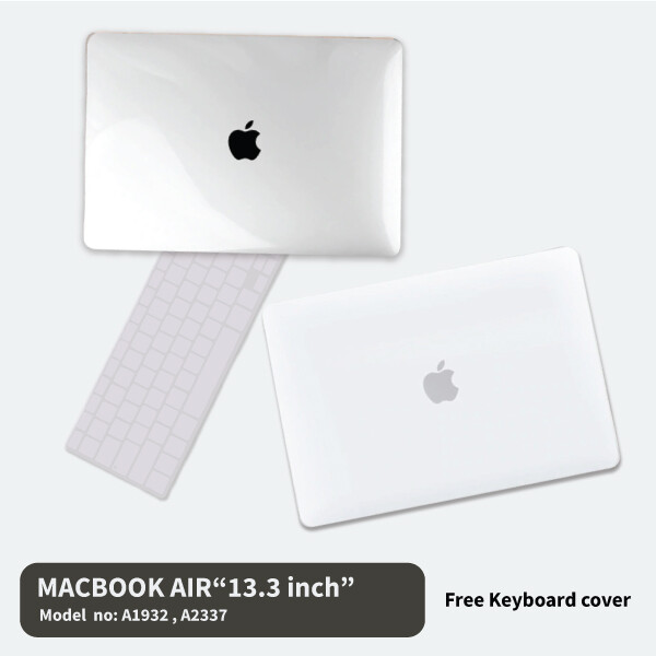 Apple MacBook Air 13.3 Clear Hard Case A1932 A2179 A2337 Keyboard Protector
