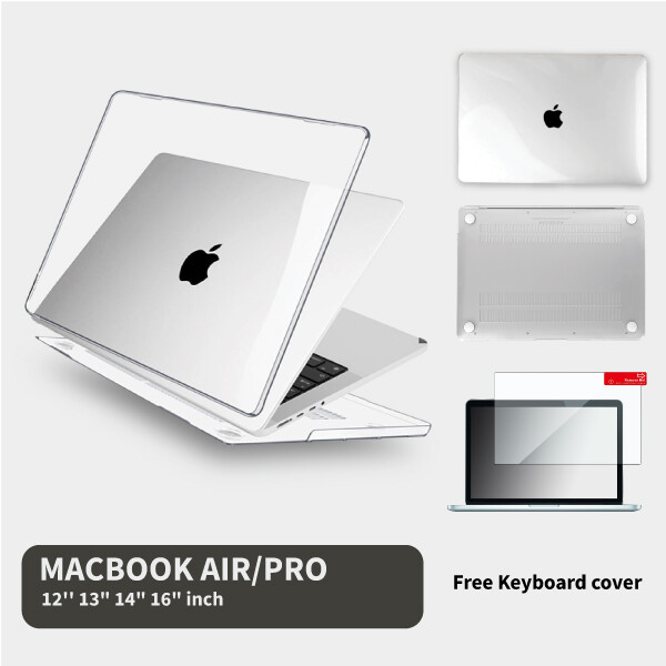 MacBook Air Pro Retina Crystal Clear Polycarbonate Case Keyboard Cover LCD A1466
