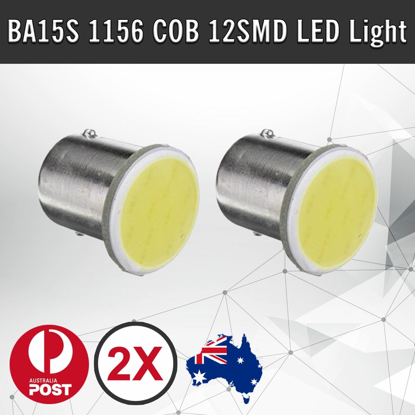 2pcs COB 1156 BA15S 12V SMD White LED Reverse Brake Parking Light Turn Corner