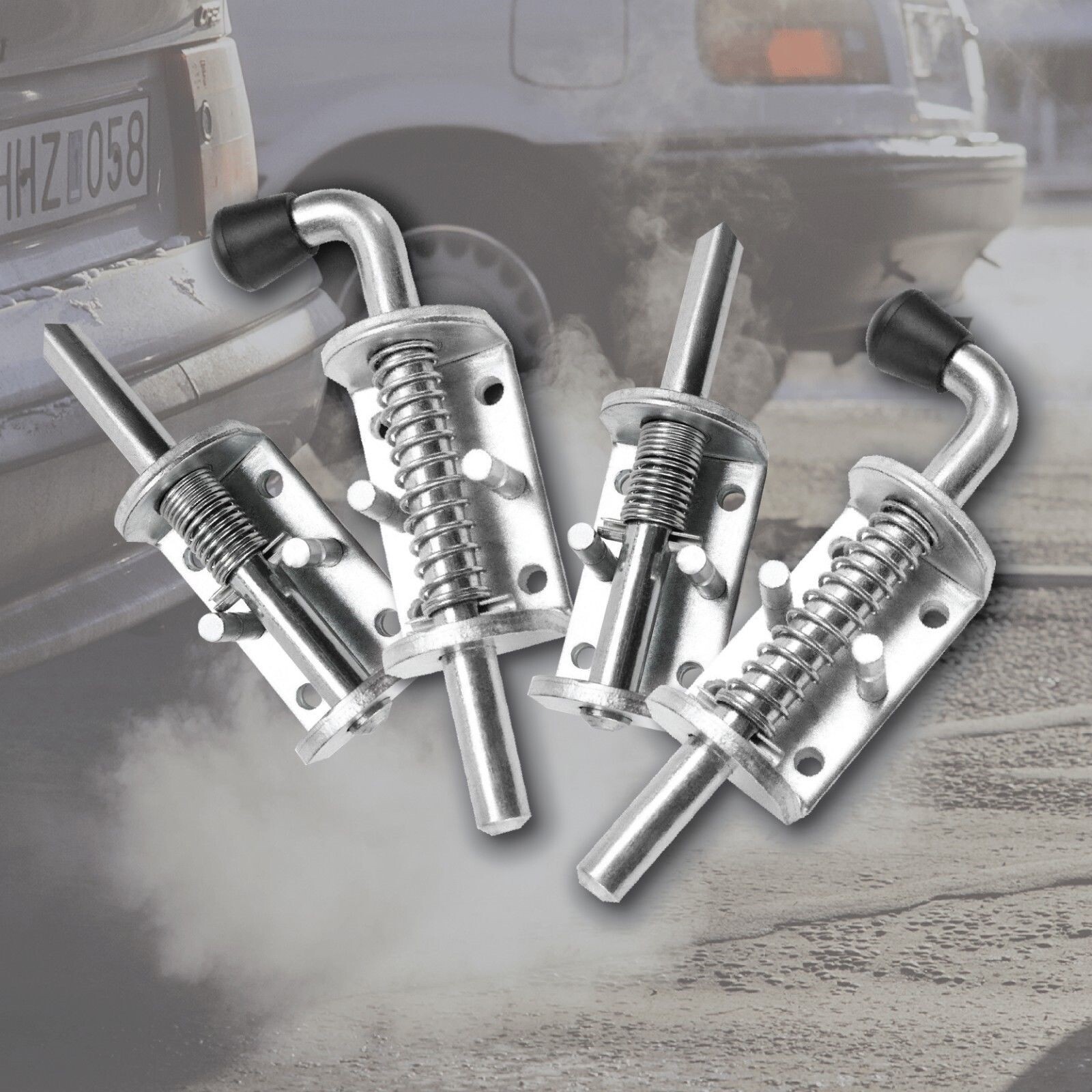 4x Spring Bolt Latch Catch Zinc Plated Trailer Ute Tail Gate Locks Pin 10 136MM