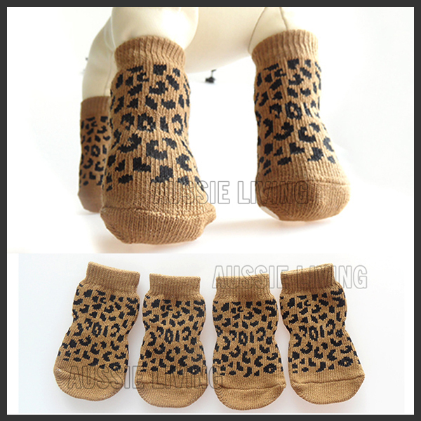 Dog Waterproof Socks Non-Slip XS XL Pink-Puppy Pet Shoes Stretchable Rubber Dots