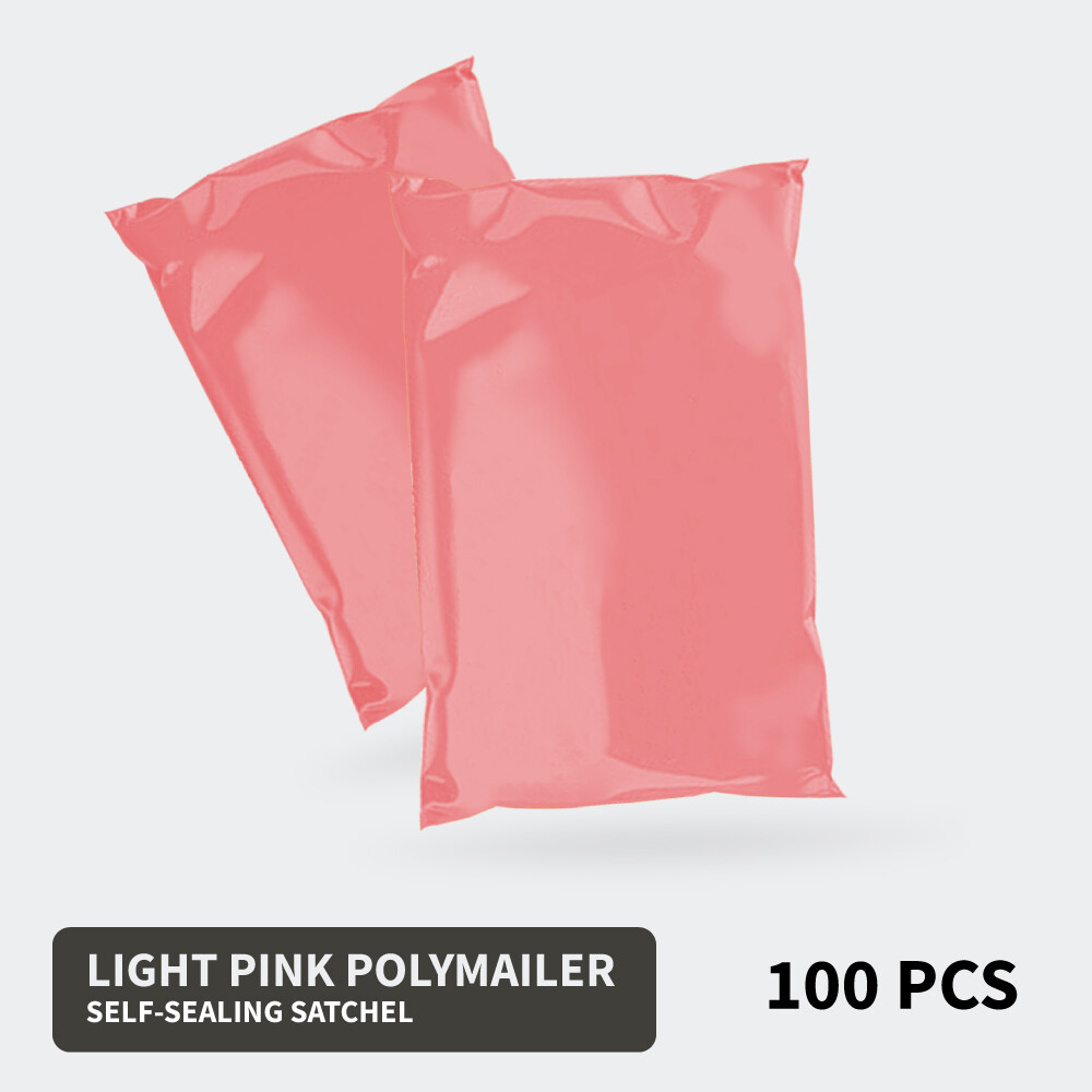 100x Pink Poly Mailer Satchel Self Sealing Tear Resistant 4 Sizes 255 330mm
