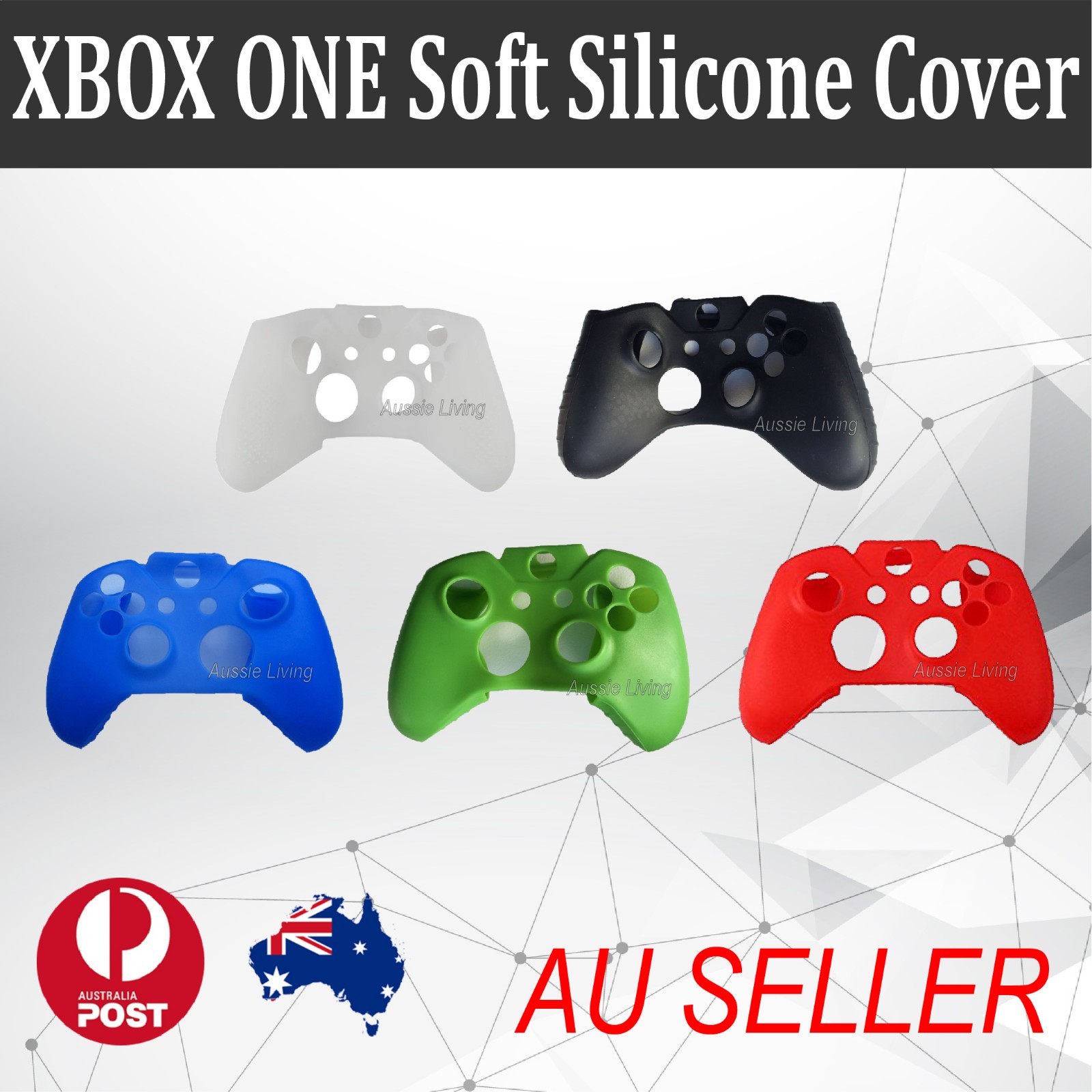 Xbox One Controller Silicone Rubber Protective Skin Case Cover White Dustproof