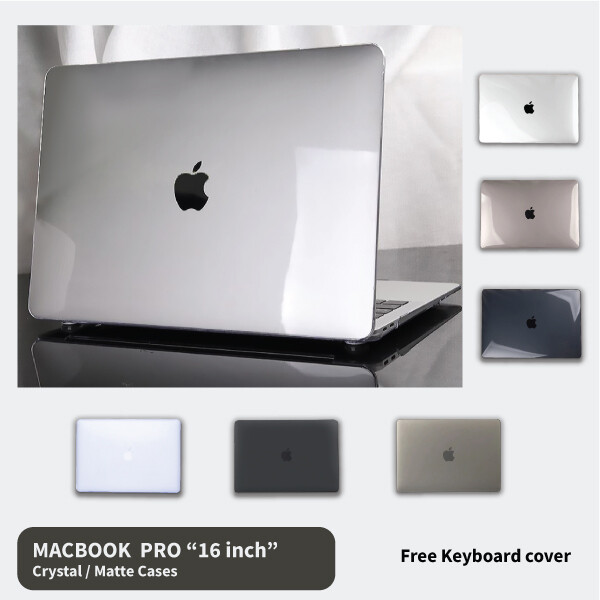 MacBook Pro 16 inch A2141 Crystal Matte Polycarbonate Hard Case Keyboard Cover