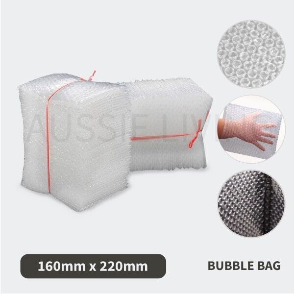 450PCS Clear AirCap Bubble Pouch 160x220mm Seamless Bottom 10MM Biodegradable