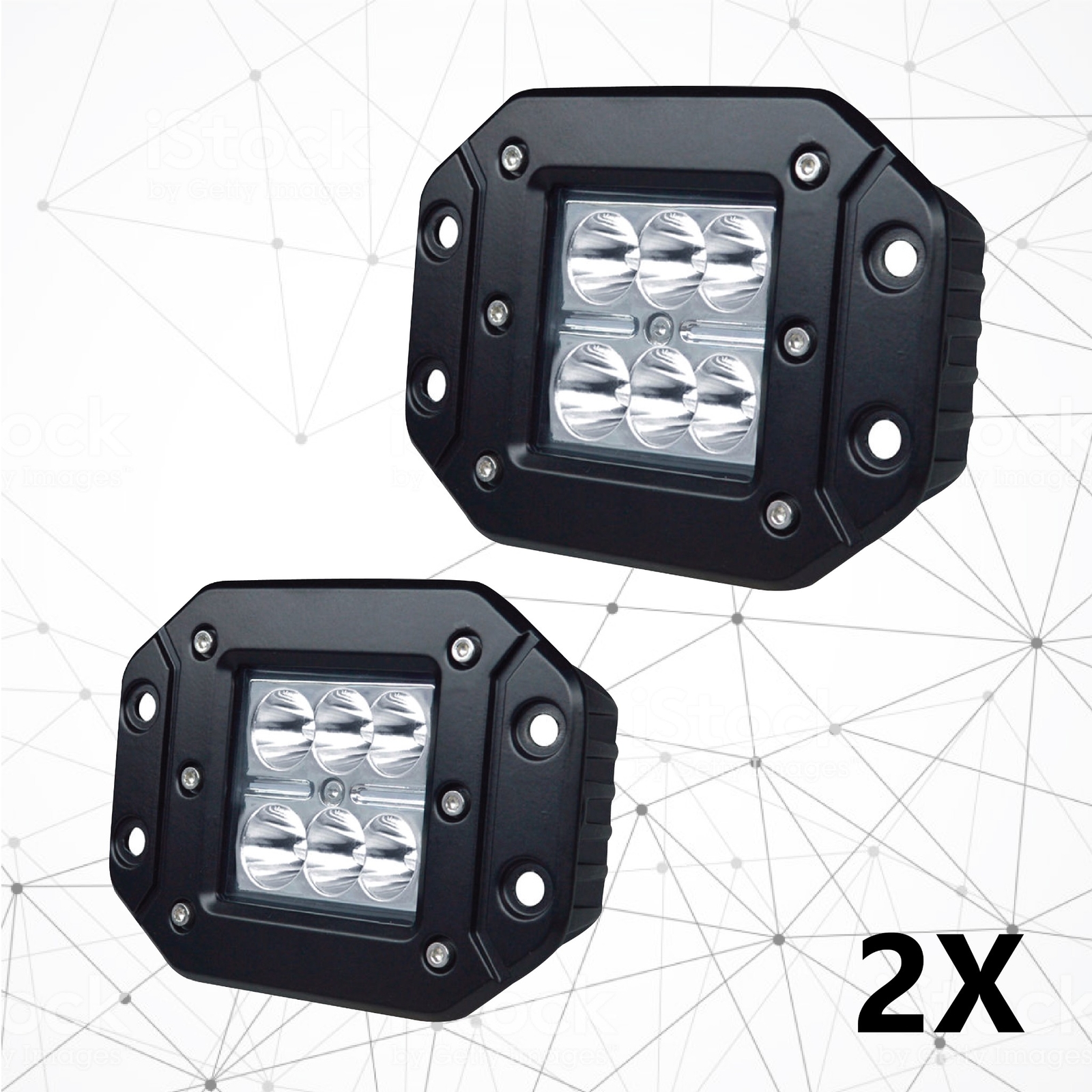 2 30W CREE LED Work Light Bar IP68 Flood Driving Lamp Offroad 4WD Truck 5inch