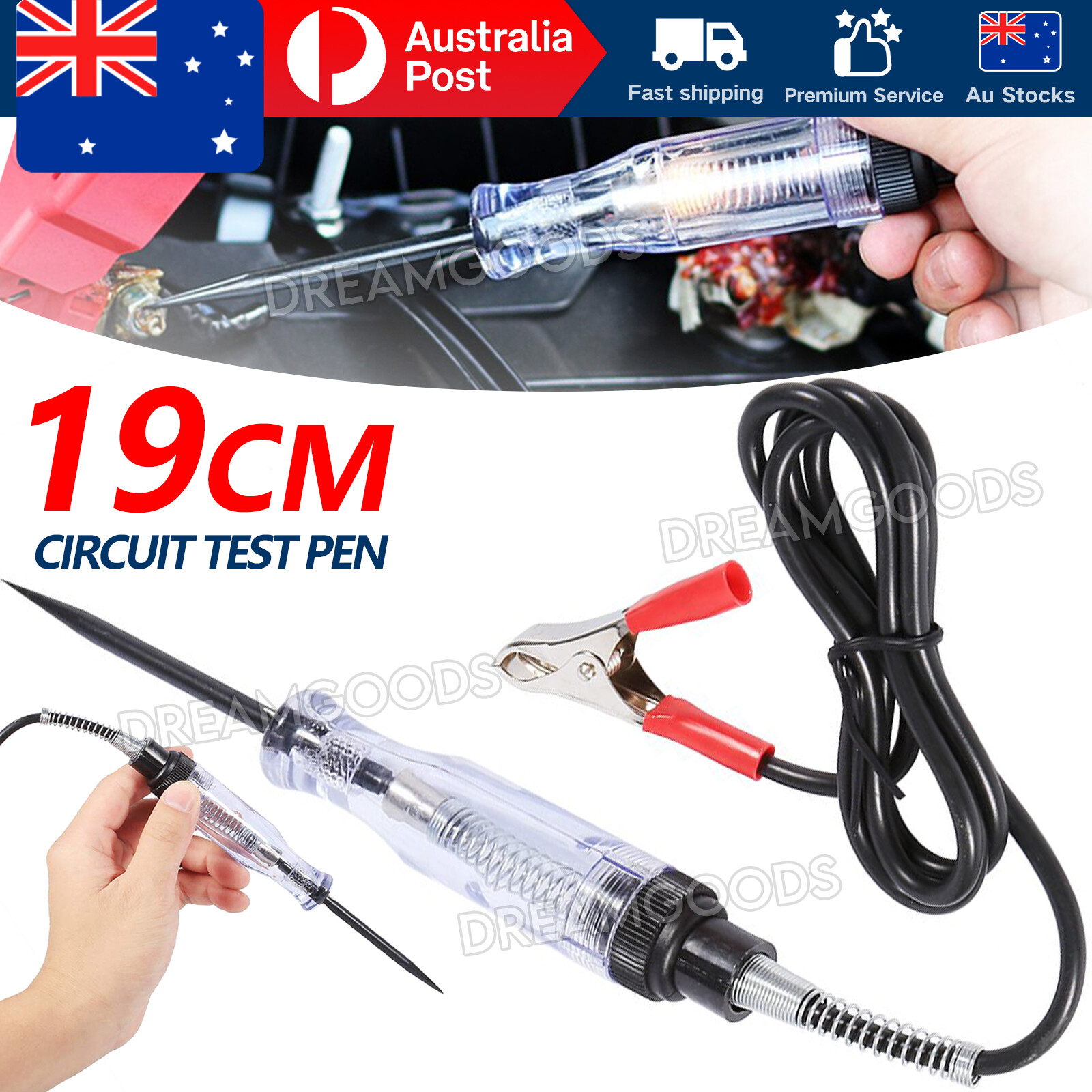 Automotive Circuit Voltage Tester 6V 12V 24V Light Probe Heavy Duty/Commercial
