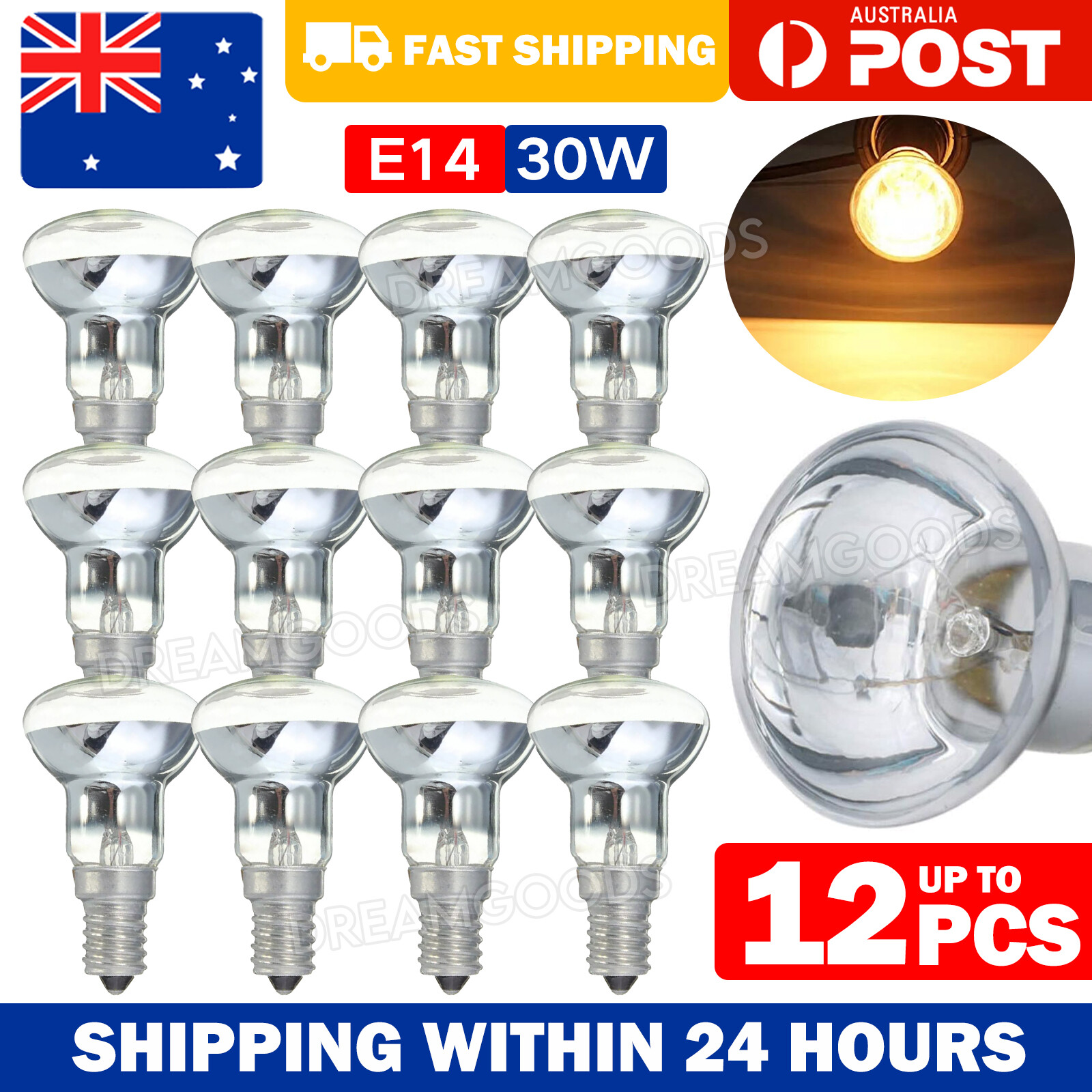 Replacement Lava Lamp Bulb E14 R39 30W Reflector Spotlight SES Screw 65MM 3PCS