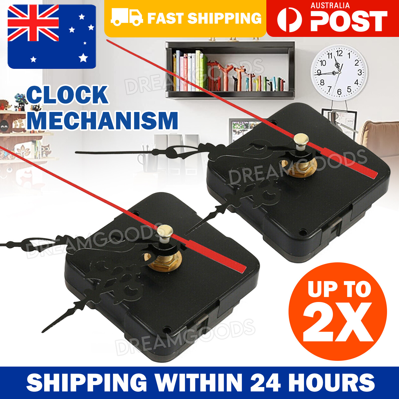Quartz Clock Movement Repair Kit Wall Mechanism DIY Replacement Hands Battery