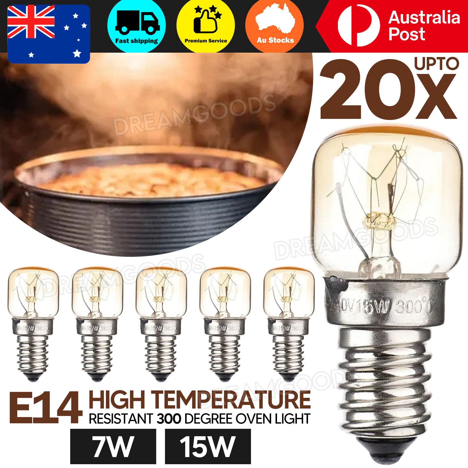 Himalayan Salt Lamp Globe Bulb Light E14 7W/15W Heat Resisting 10/20Pcs 48x22MM