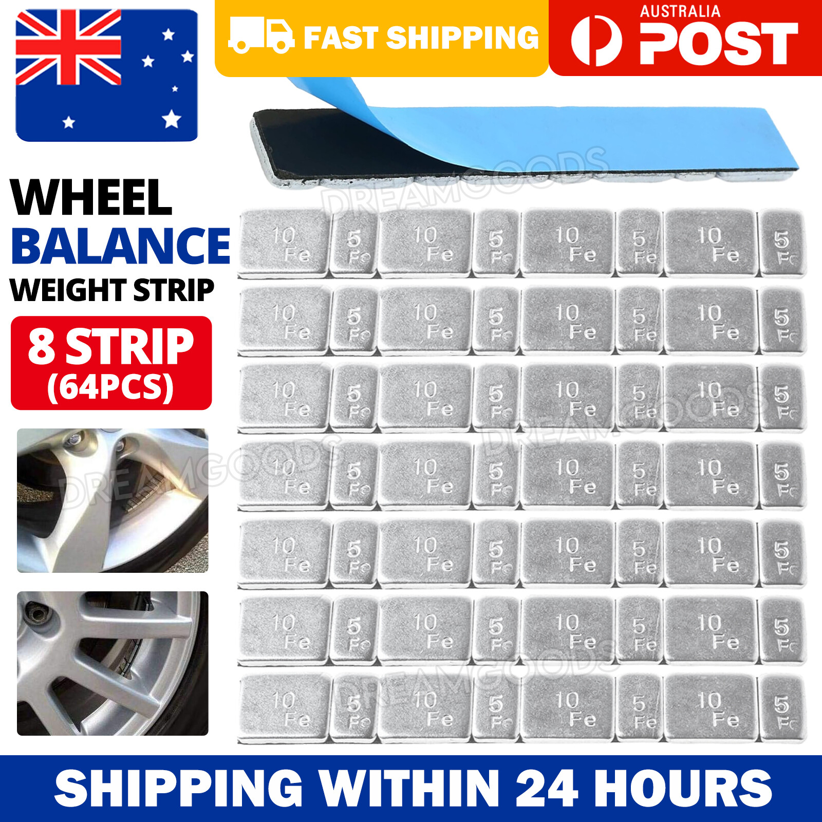 Wheel Balance Weights Stick-On Tape 5/10g Self adhesive Car Truck Van