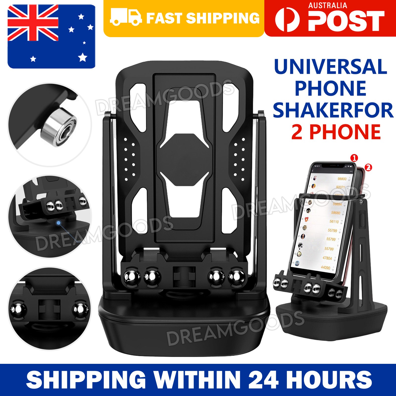 Universal Mobile Phone Swing Device Two Phones Automatic Step Earning Shaker
