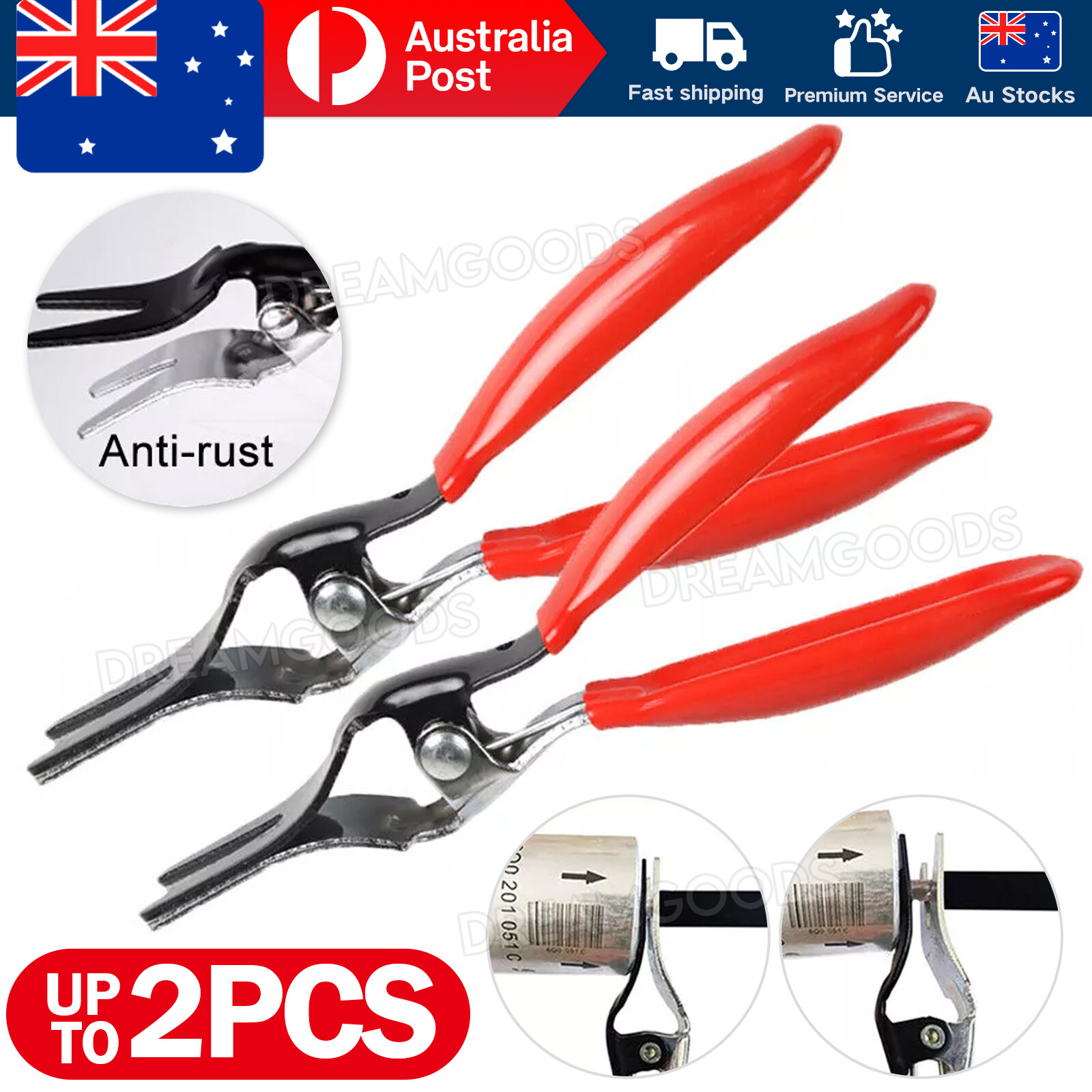 2X Fuel Vacuum Hose Remover Pliers Automotive Tools Separator 19.5x8.5x2.5CM