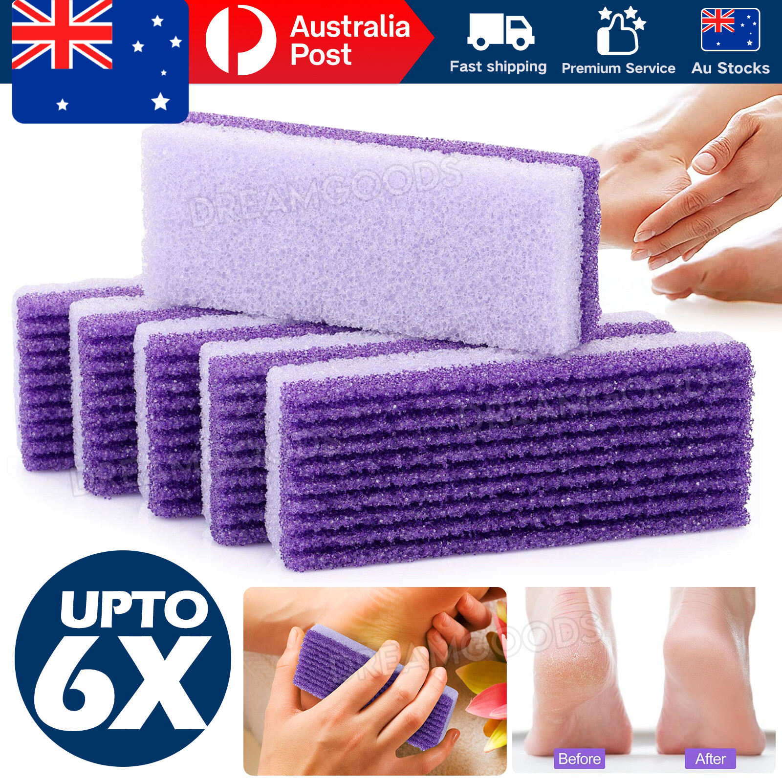 Pumice Stone Foot Care 2PCS Purple Pedicure Exfoliate Callus Dead Skin Remover