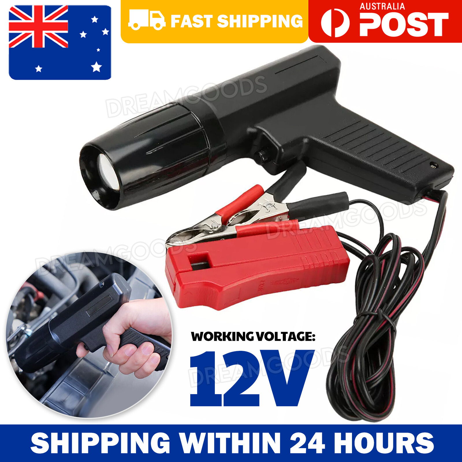 VDIAGTOOL 12V Inductive Timing Strobe Tester Petrol Ignition Diagnostic Service