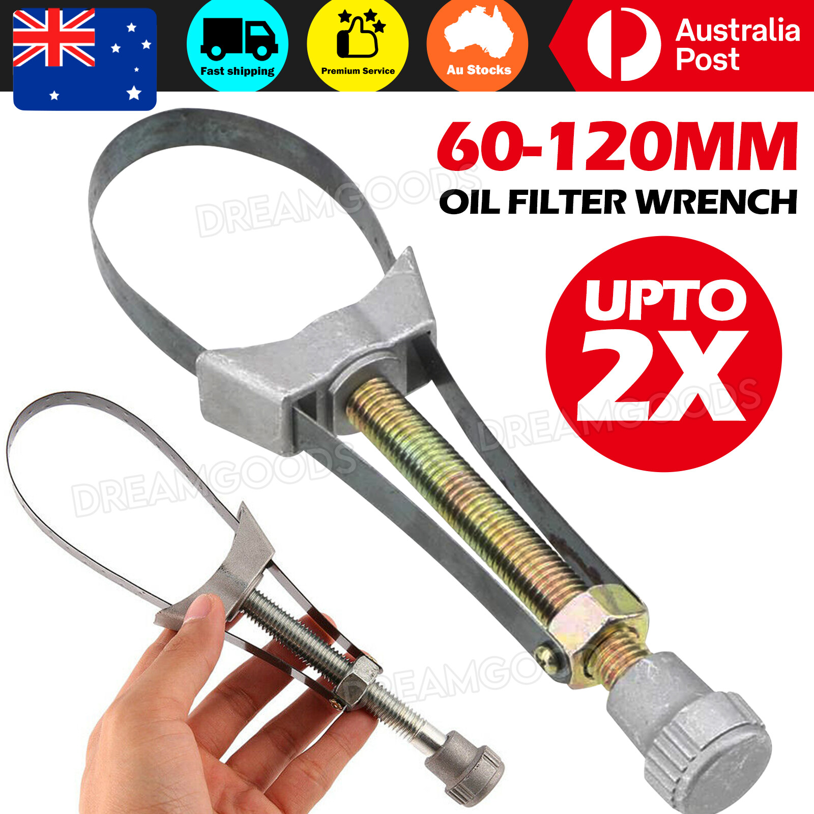 Oil Filter Strap Car Wrench Adjustable 60-120mm Spring Steel Ergonomic Handle