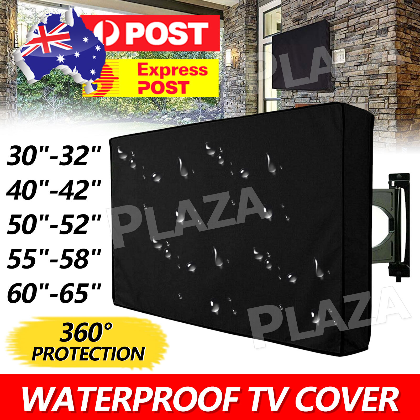 30-65 Inch Waterproof Dustproof TV Cover Outdoor Patio Weatherproof Protector