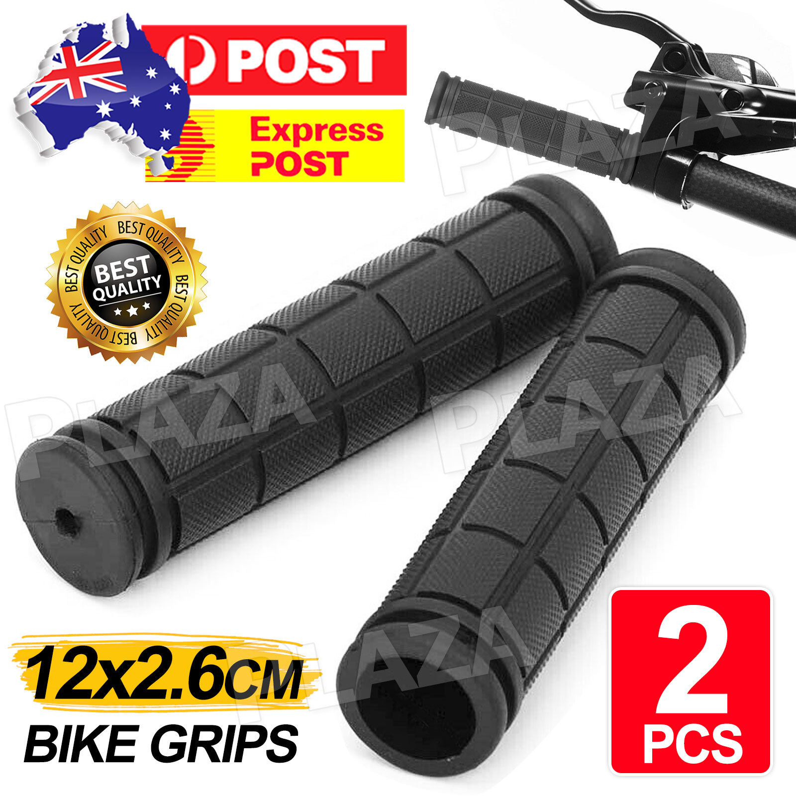 Silicone Soft Anti Slip Bike Handlebar Grips 1Pair Black 12x2.6CM BMX MTB Road