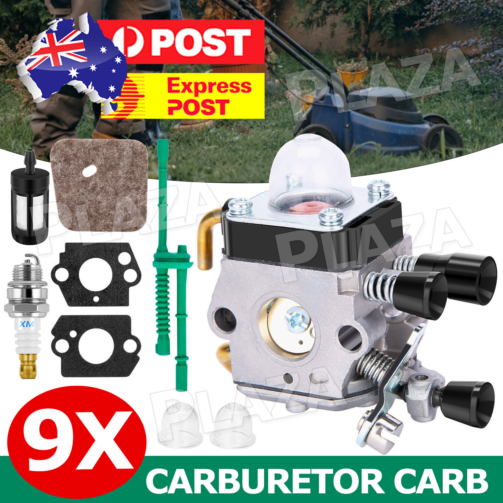 STIHL Carburetor 9PCS Metal Plastic String Trimmer FS38 FS45 FS46 FS55 KM55 FS85
