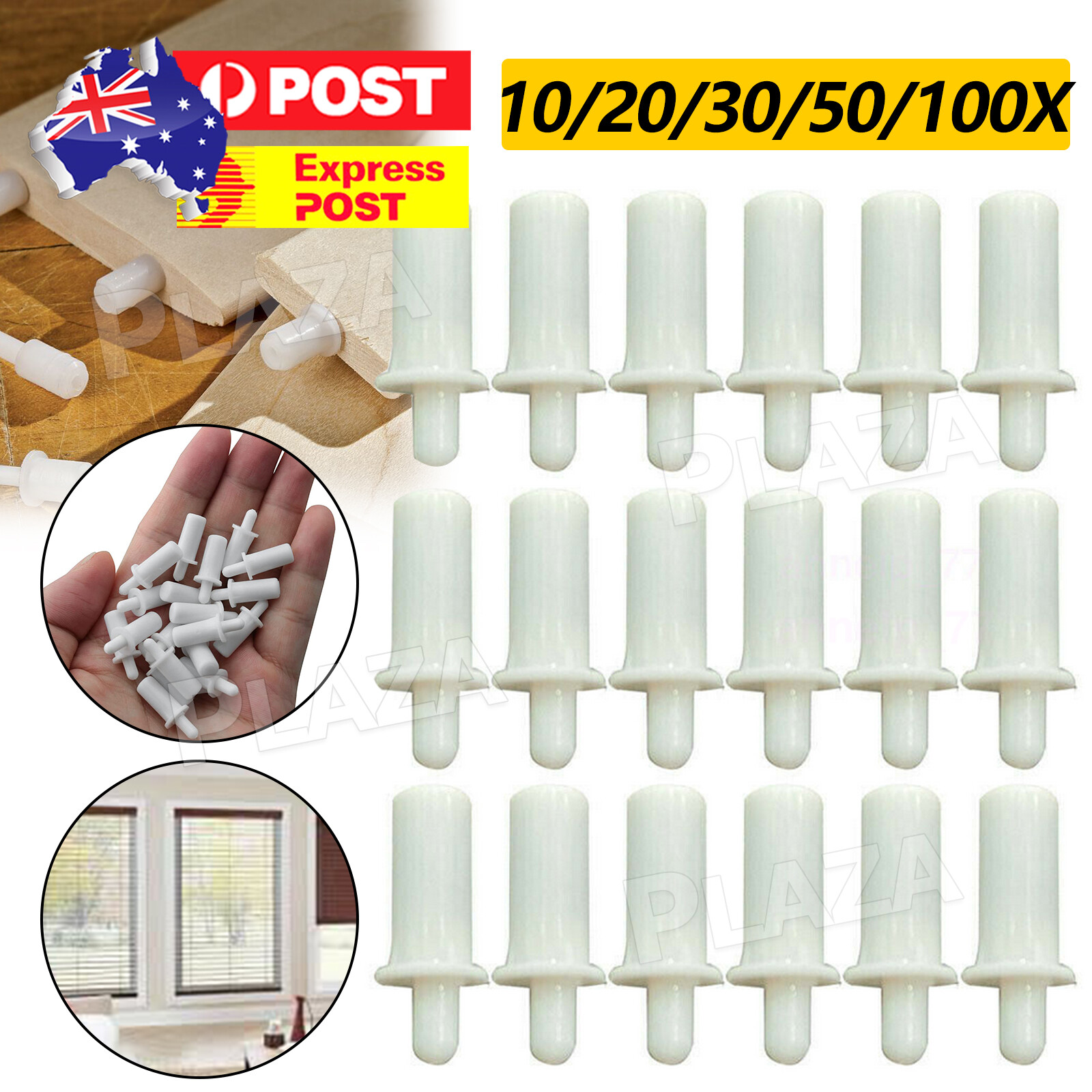 10PCS White Plastic Spring Loaded Plantation Shutter Louver Repair Length 2cm