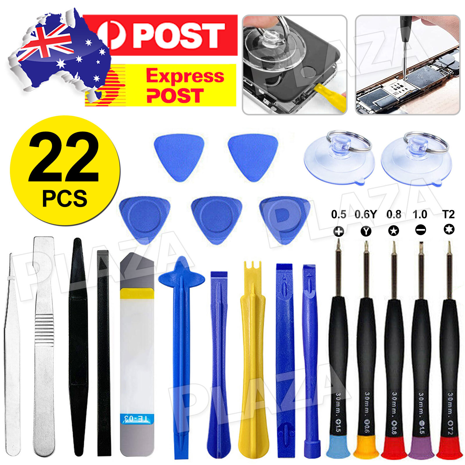 22 in 1 Universal Mobile Phone Repair Tool Kit Spudger Pry Screwdriver Set Steel