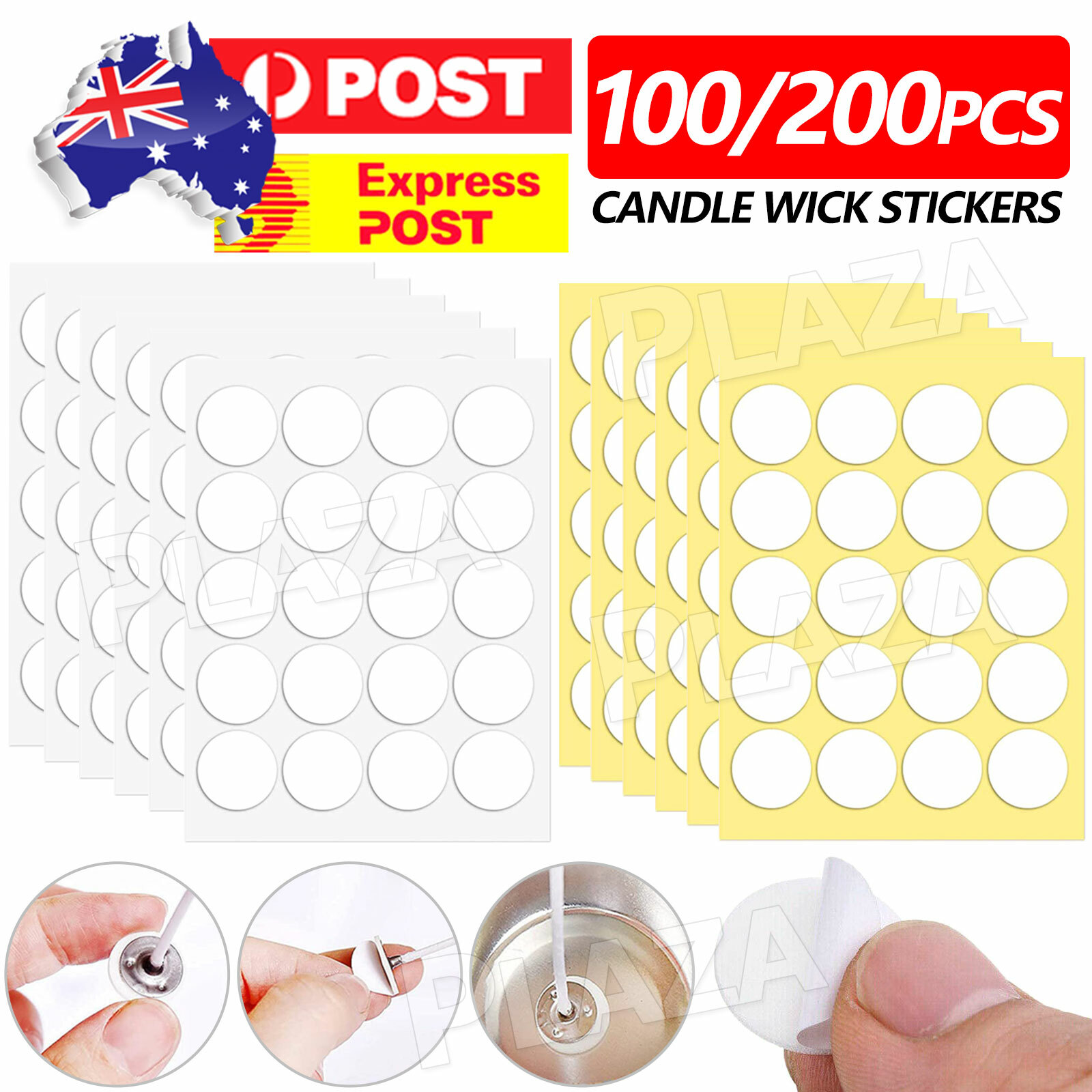 100PCS Candle Wick Stickers 20mm Double-Sided Heat Resistance Glue Dots DIY